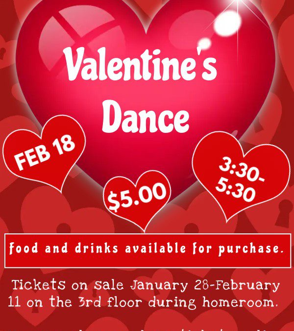 Valentine’s Dance February 18th
