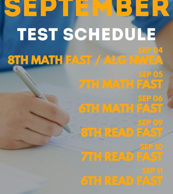 FAST PM 1 Test Schedule